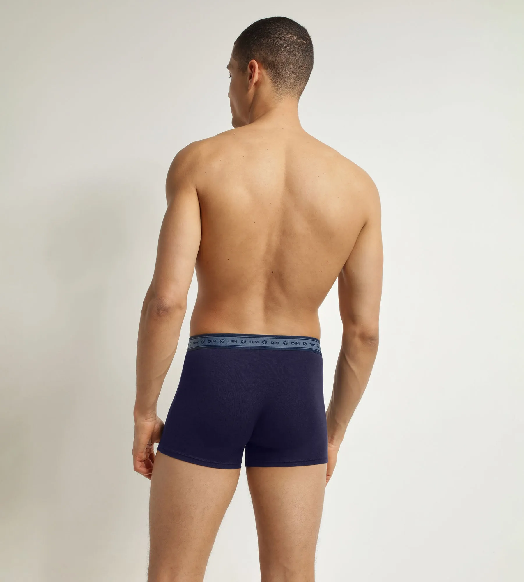 Pack of 2 men's boxers Red Blue in organic cotton  Dim Good
