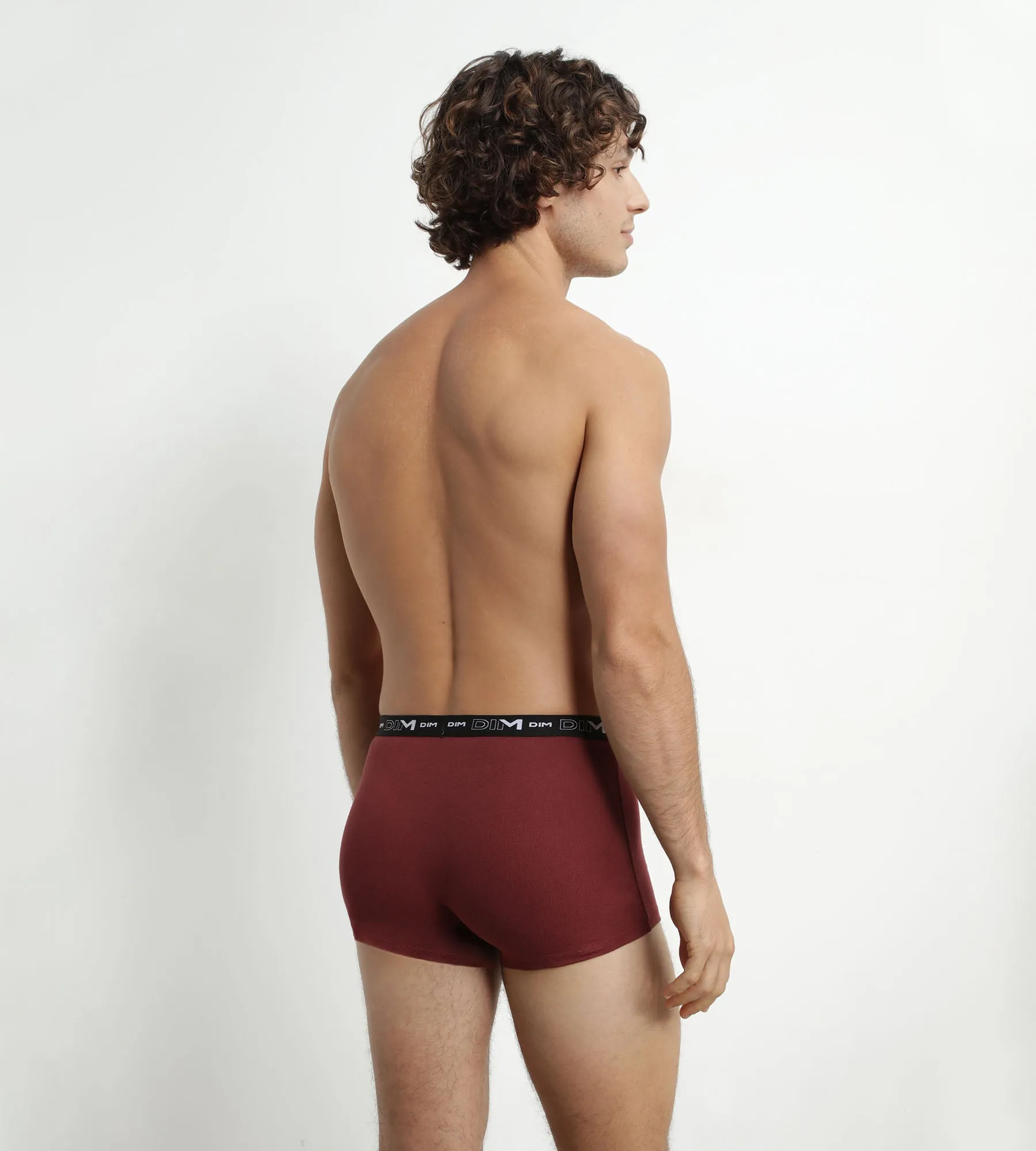 Pack of 3 Red Green Dim Cotton Stretch Boxer Briefs for Men