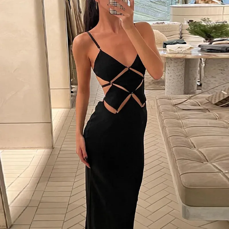 #PB Elegant Hollow Out Slip Dress