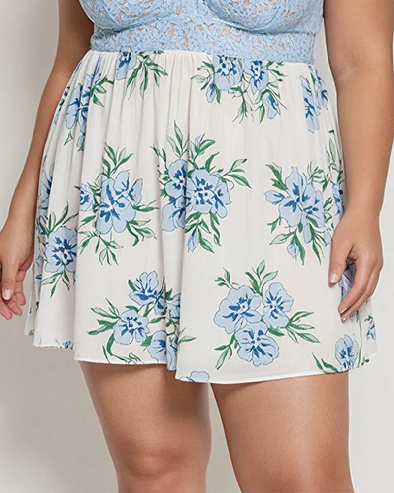 Plus Size Floral Comfy Lace Babydolls