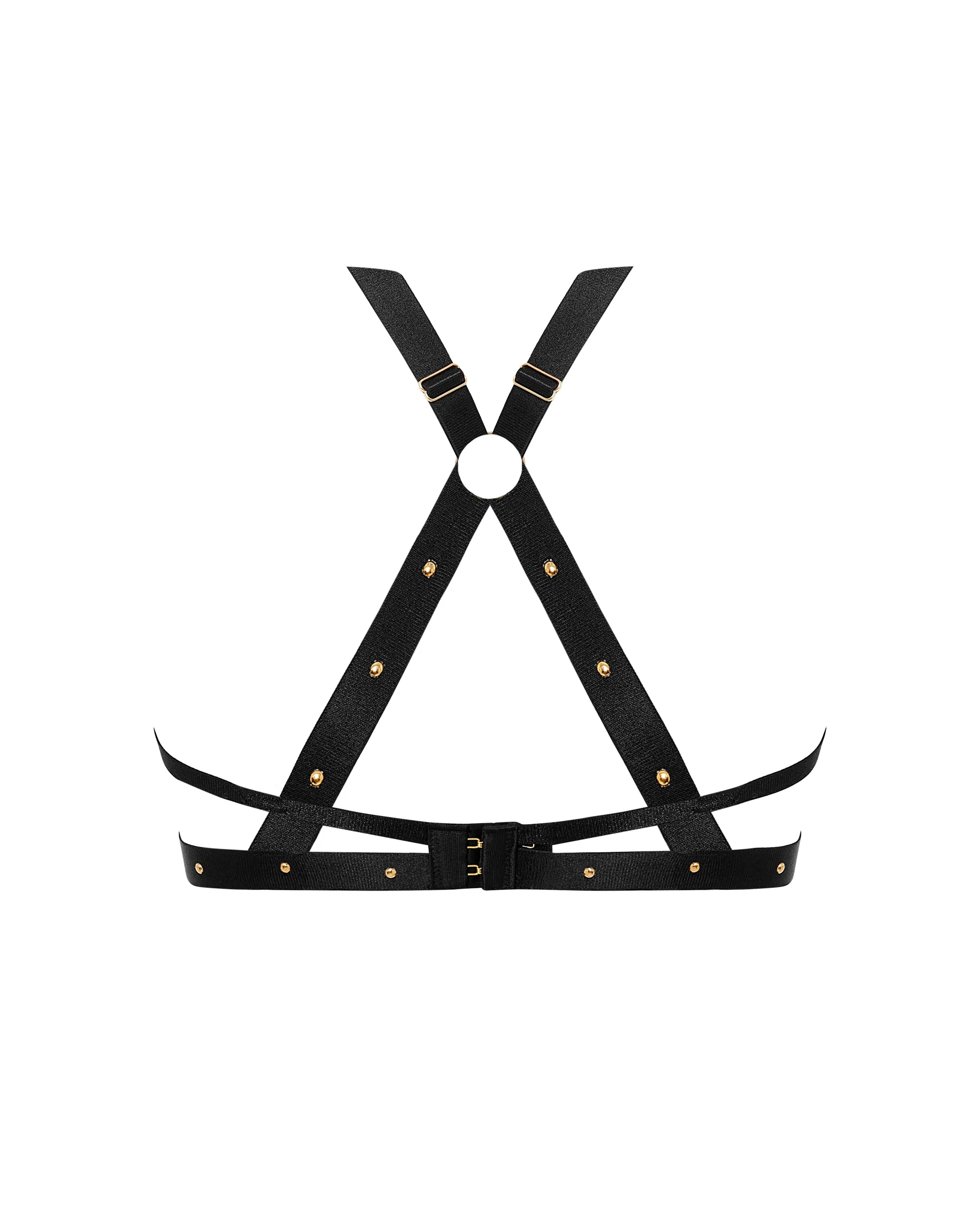 Sana Open Strappy Bra Black