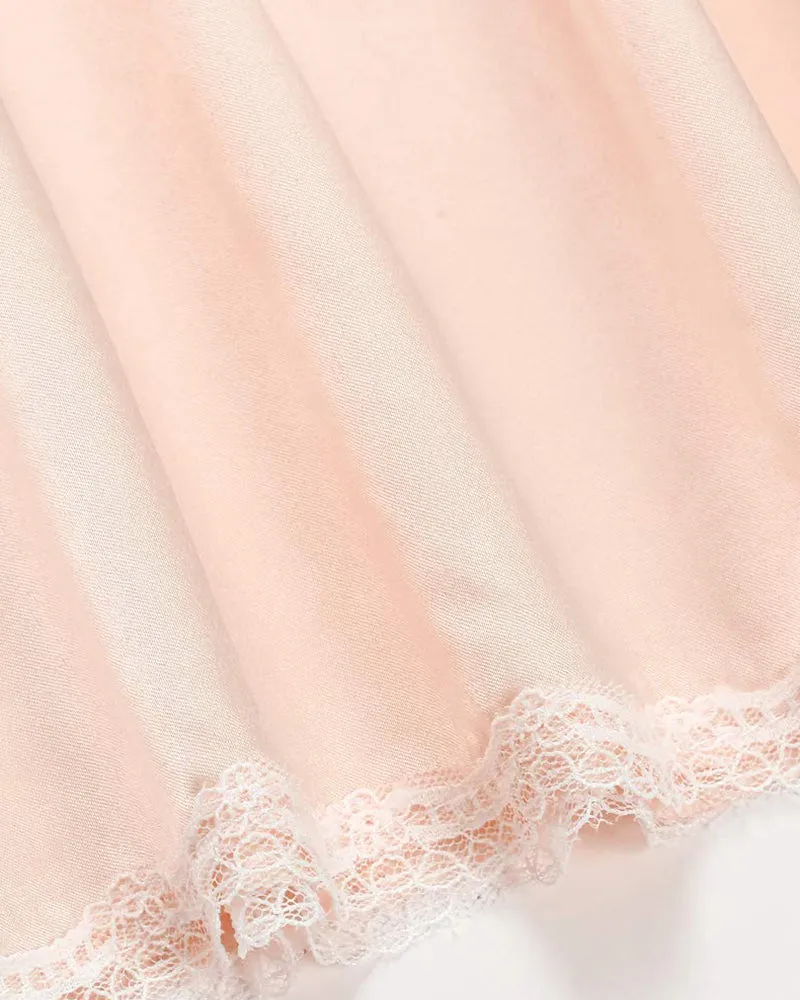 Satin Half Slip Lace Long Underskirt (DE Only)