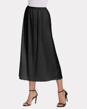 Satin Half Slip Lace Long Underskirt (DE Only)