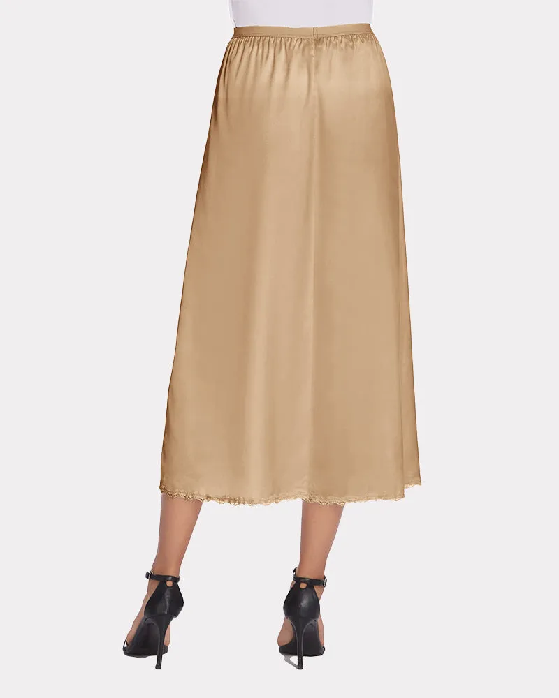 Satin Half Slip Lace Long Underskirt (DE Only)