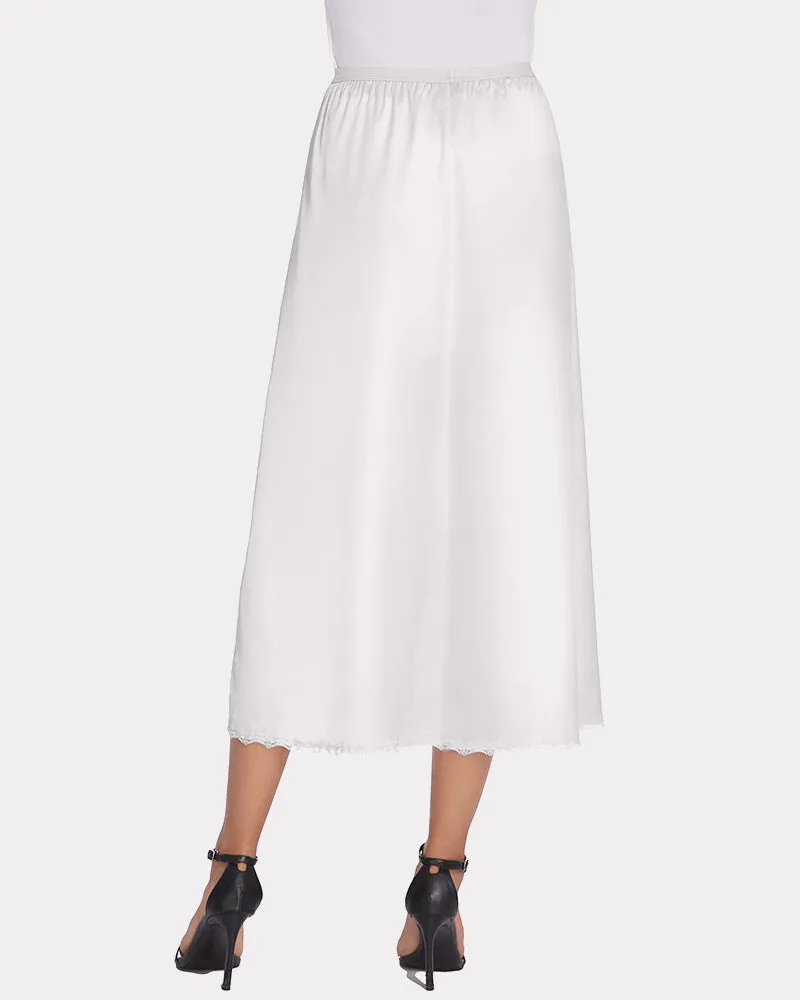 Satin Half Slip Lace Long Underskirt (DE Only)