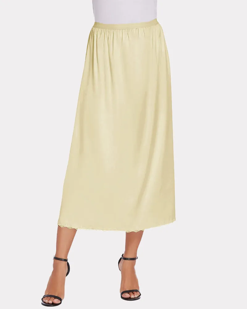 Satin Half Slip Lace Long Underskirt (DE Only)