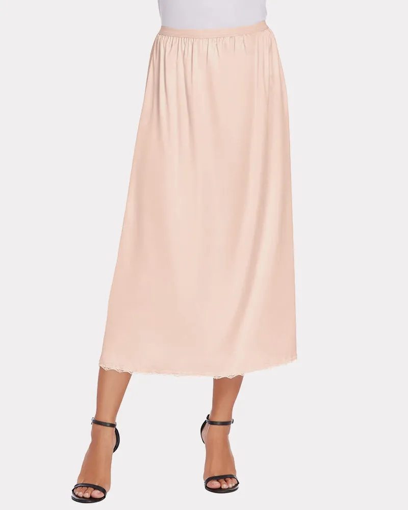 Satin Half Slip Lace Long Underskirt (DE Only)