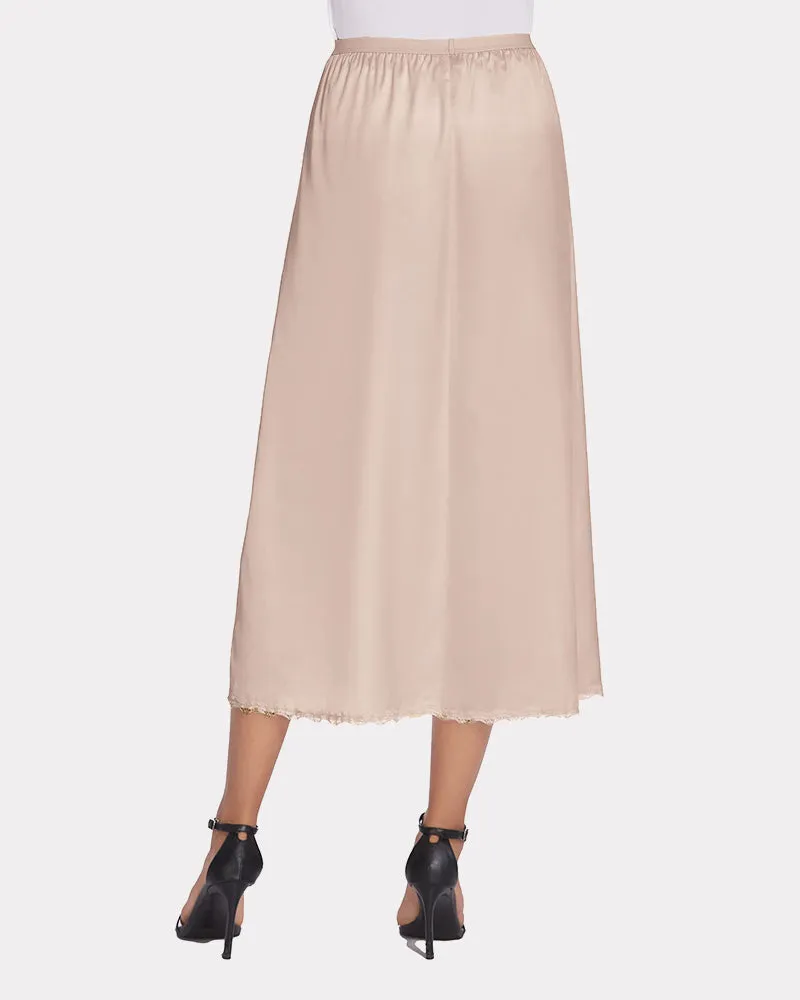 Satin Half Slip Lace Long Underskirt (DE Only)