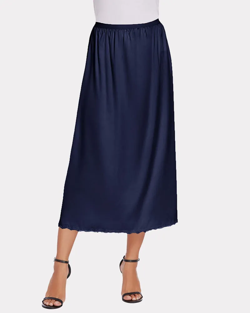 Satin Half Slip Lace Long Underskirt (DE Only)