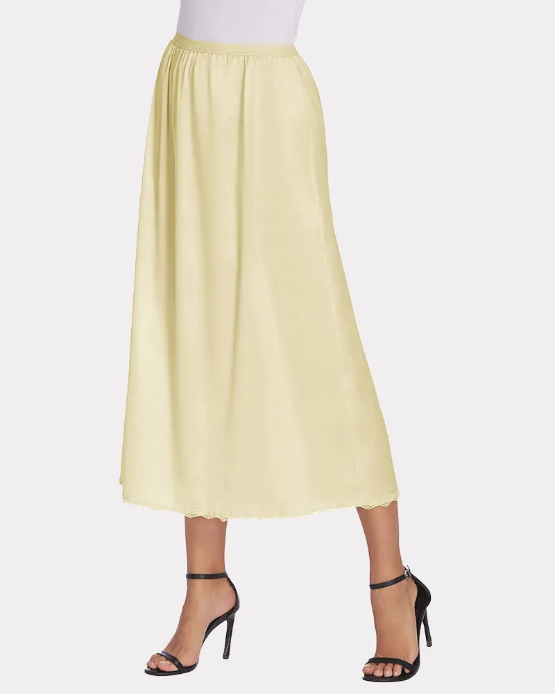 Satin Half Slip Lace Long Underskirt (DE Only)
