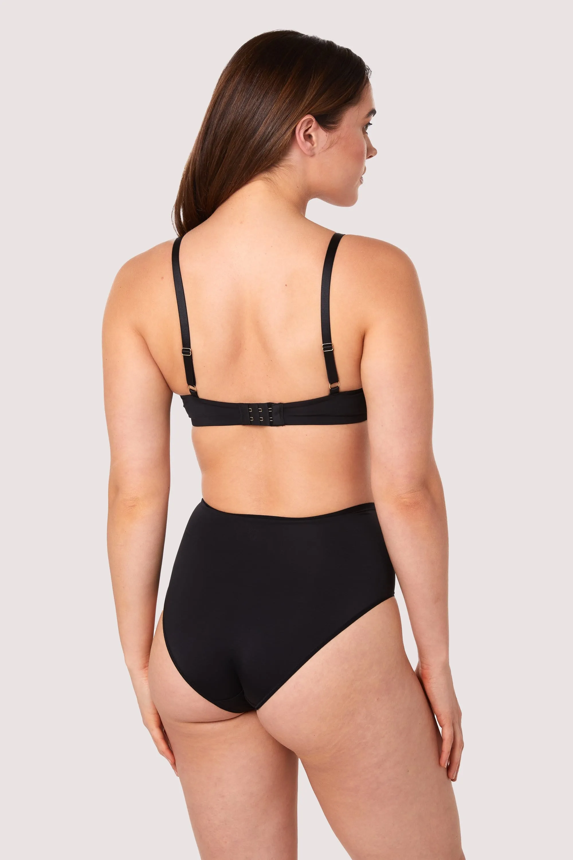 Second Skin Black Recycled Highwaist Brief