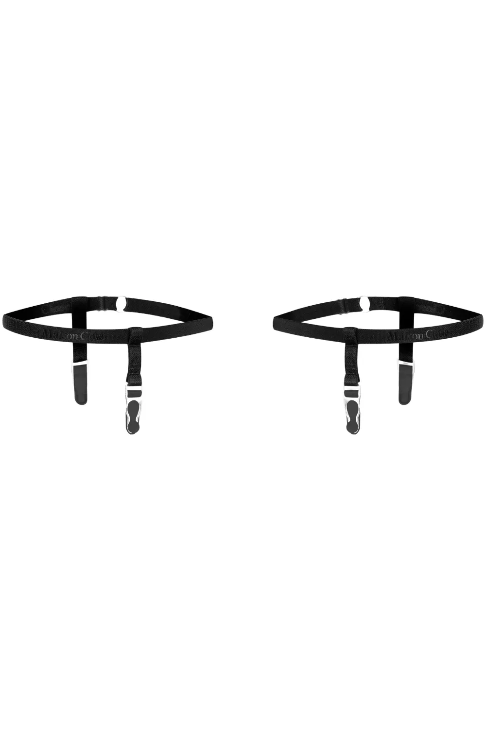 Signature Leg Garters Black/Silver