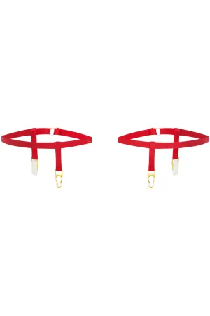 Signature Leg Garters Red