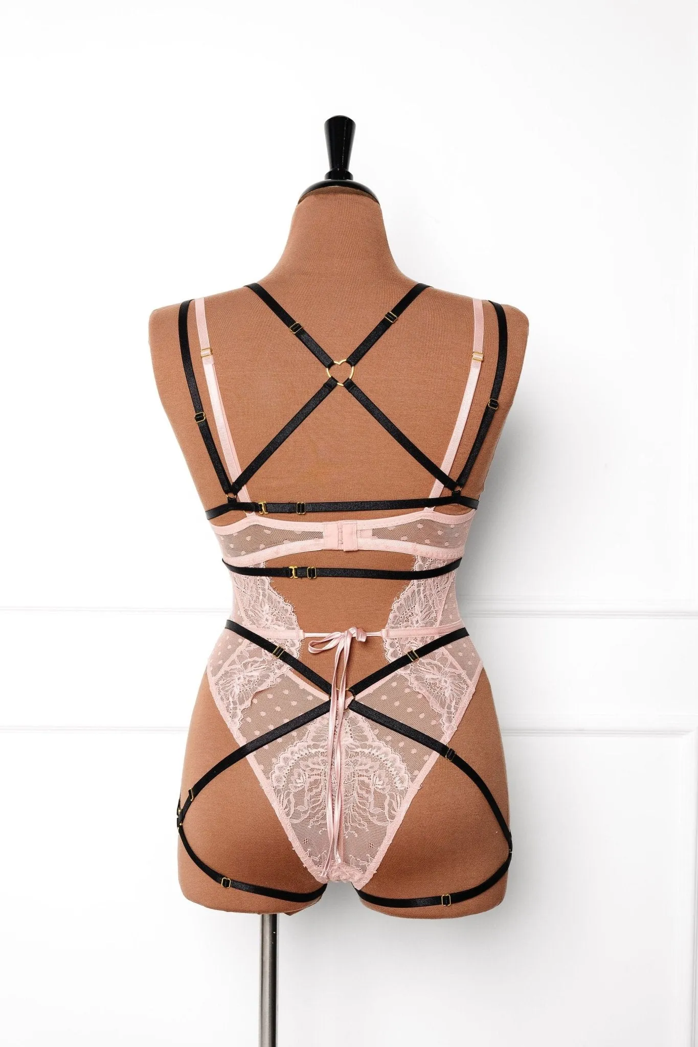 Strappy Heart Harness Top - Black