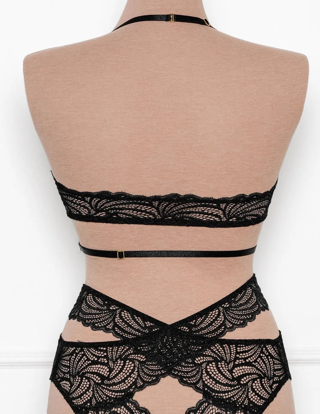 Strappy Wrap Bralette - Black