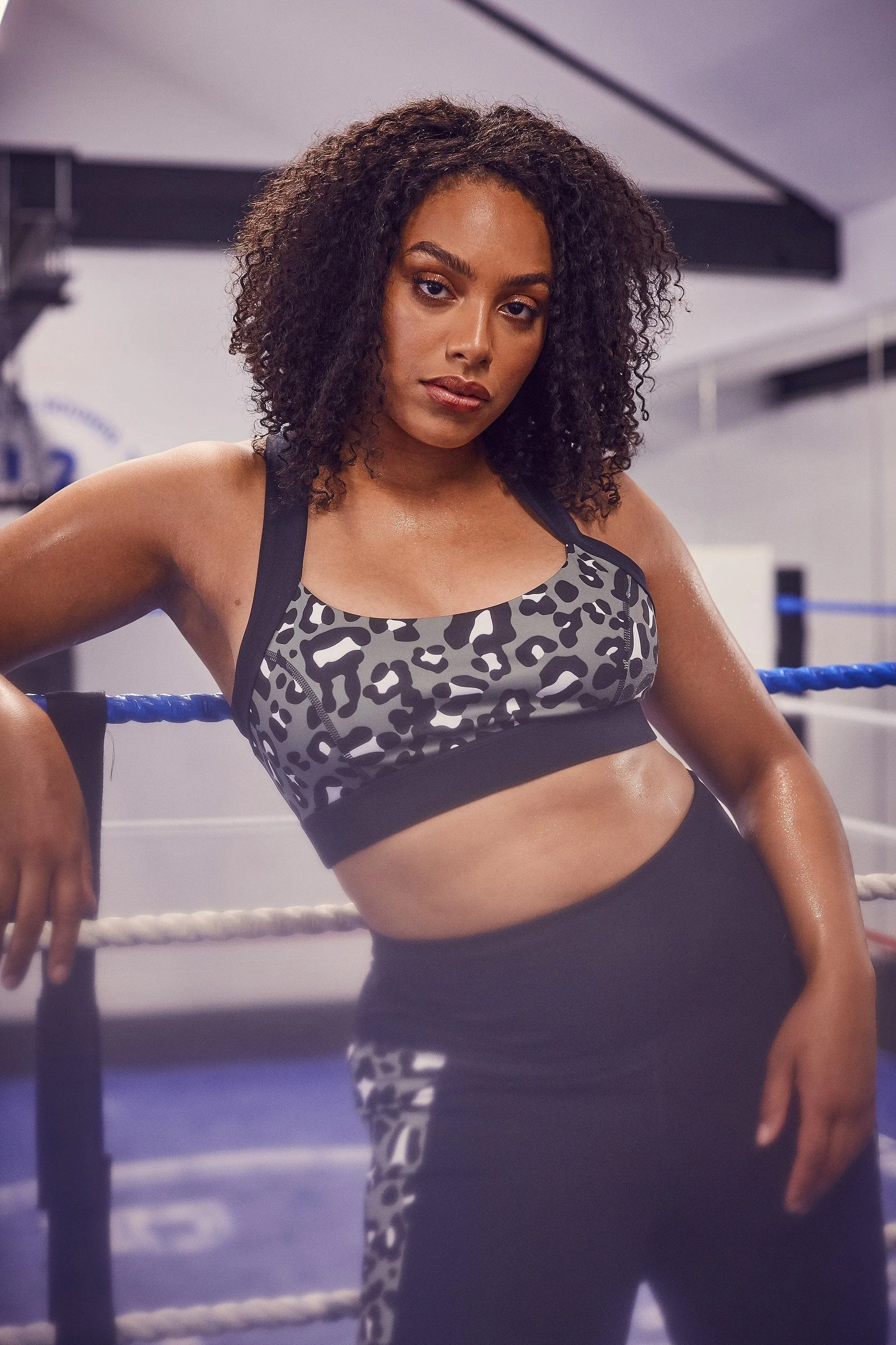 T Back Bra Leopard Curve
