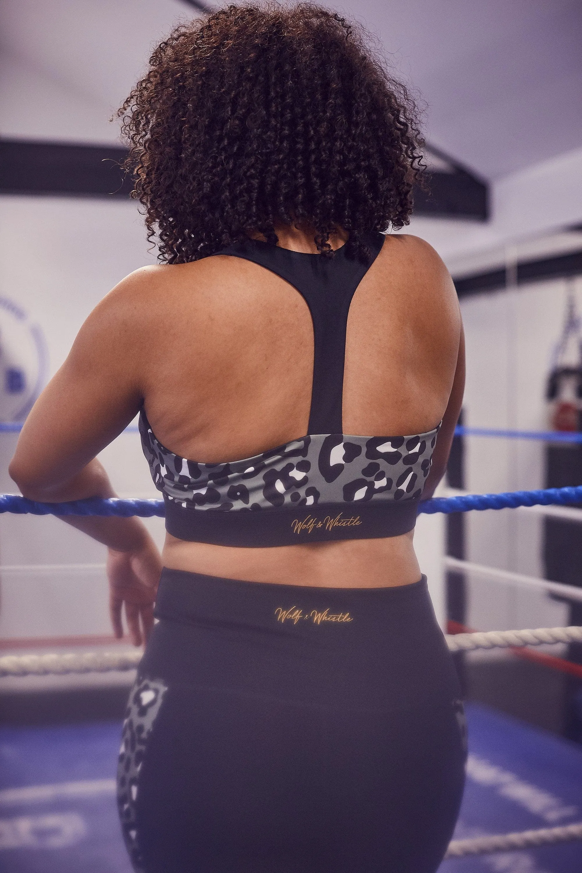 T Back Bra Leopard Curve