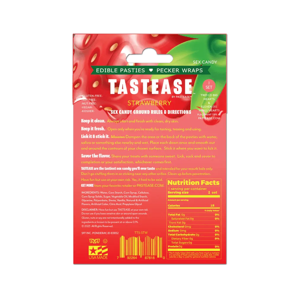 Tastease Edible Pasties - Strawberry