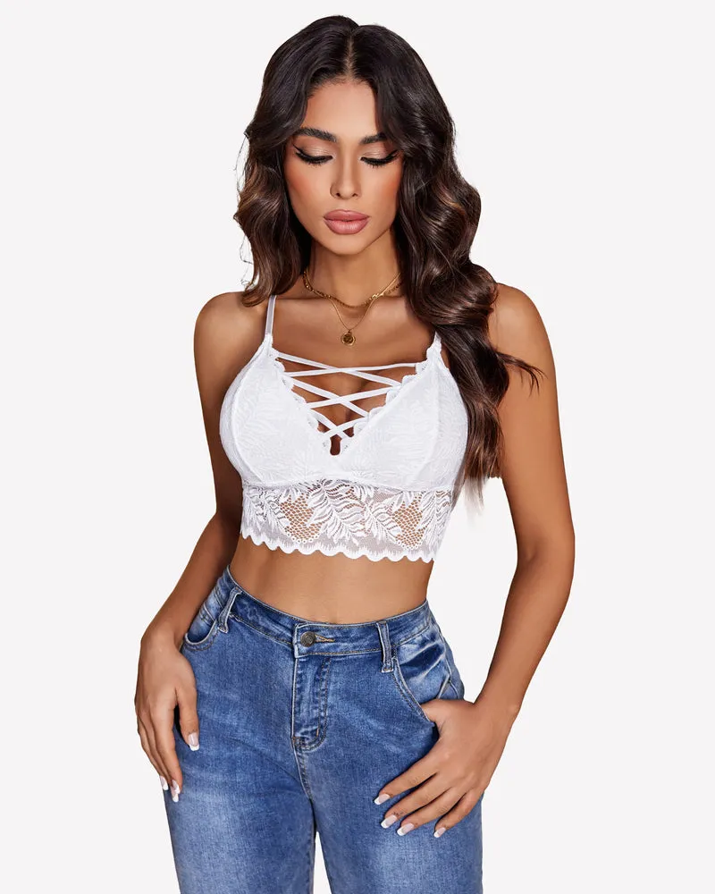 V Neck Lace Camisole Y2K Tank Top