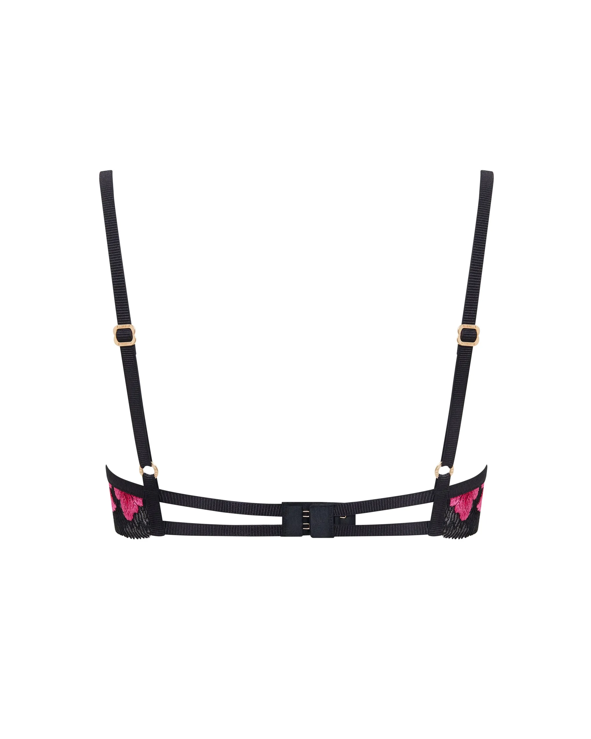 Vivienne Floral Embroidered Bra Pink