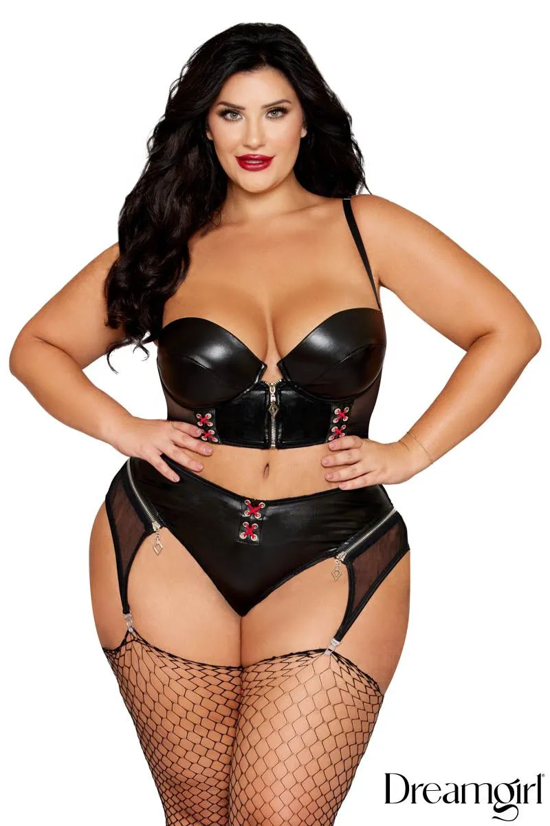 Wet Look 2PC Set