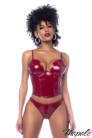 Wet Look Bustier