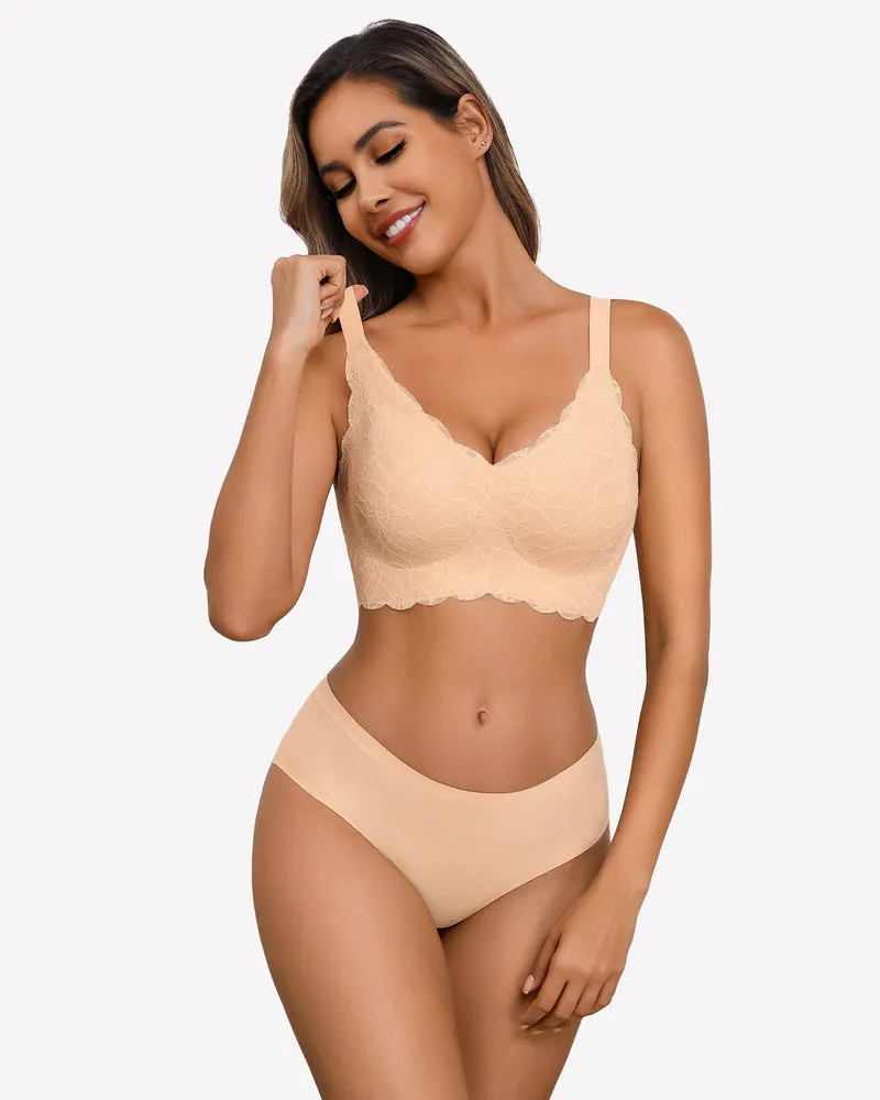 Wireless Full Coverage Lace Bra