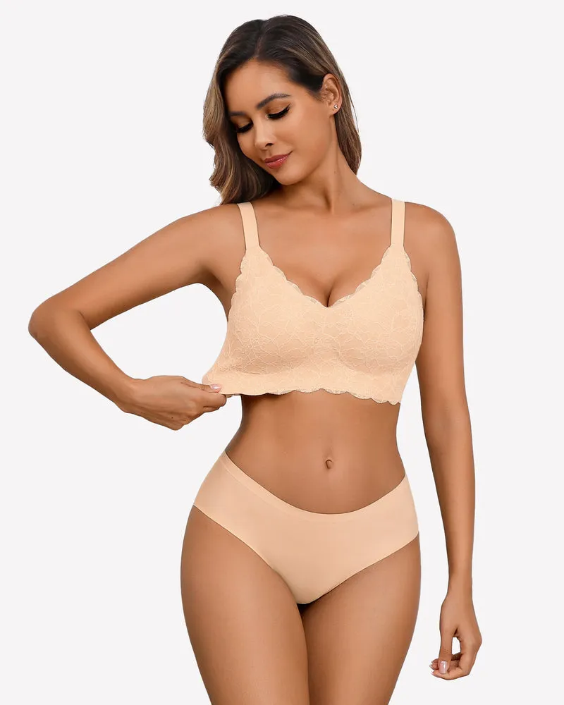 Wireless Full Coverage Lace Bra