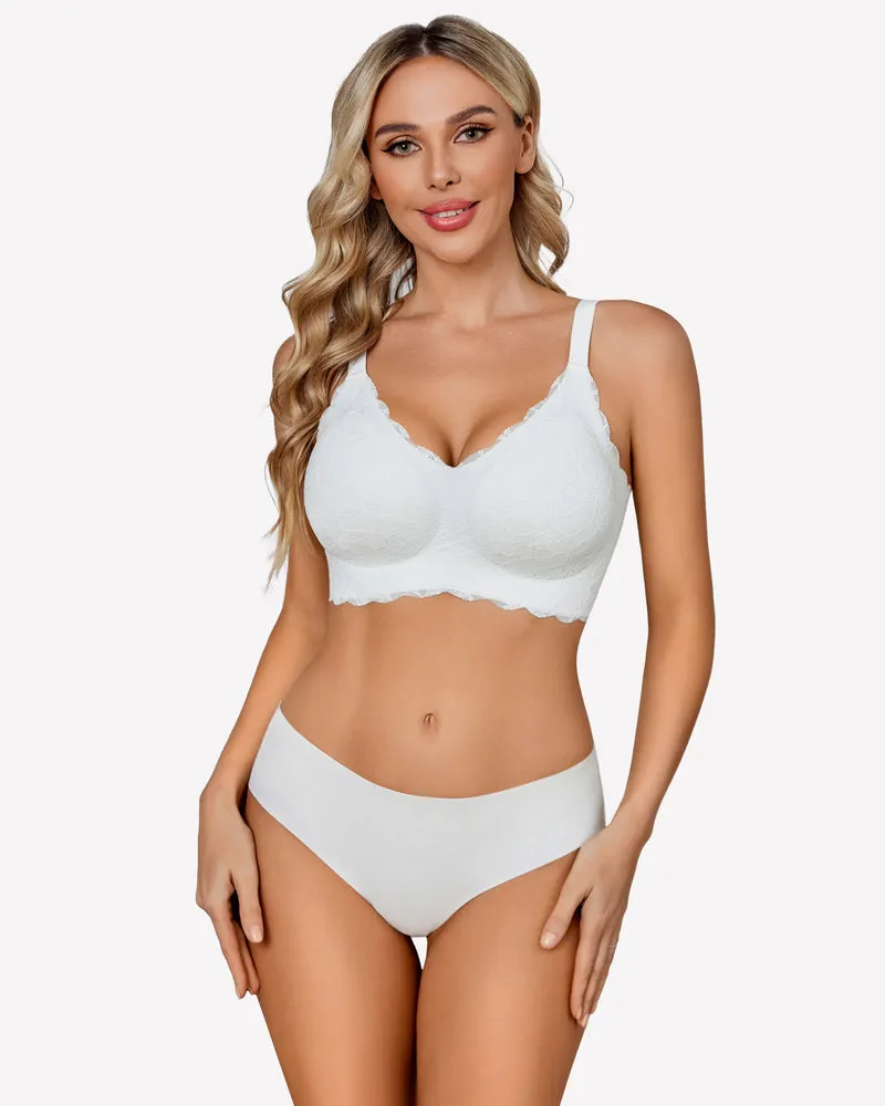 Wireless Full Coverage Lace Bra