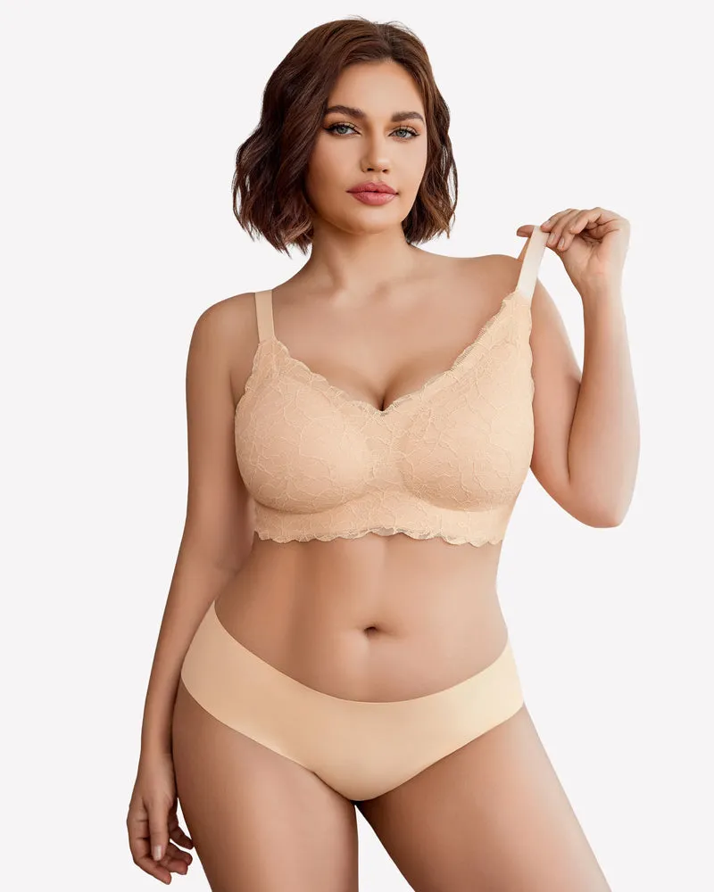 Wireless Full Coverage Lace Bra