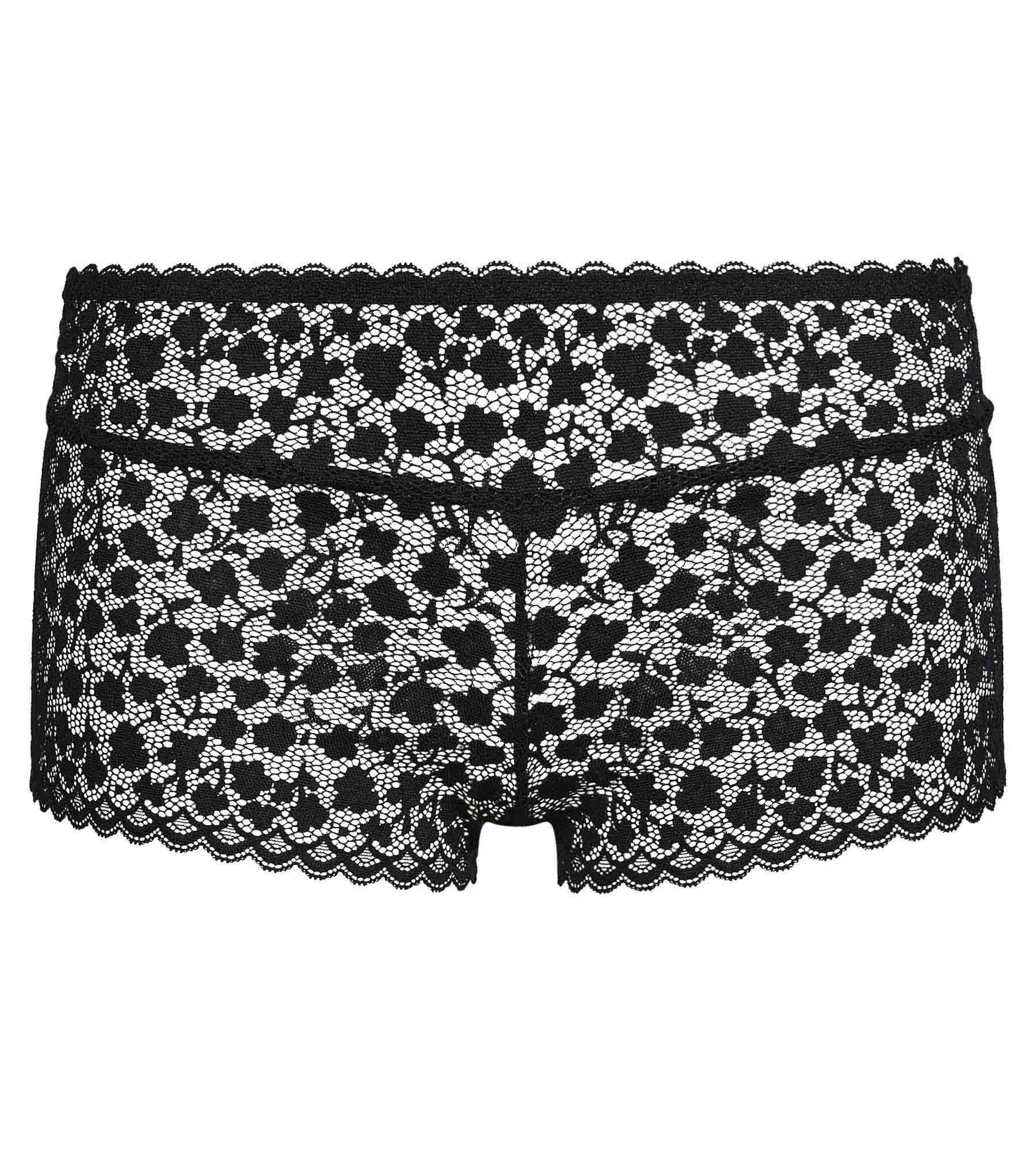 Women's black floral lace shorty Daisy Lace