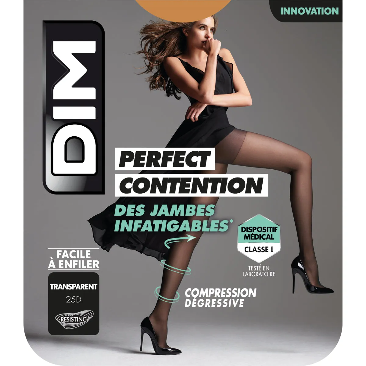 Women's Clear Gazelle Tights DIM Perfect Contention 25D